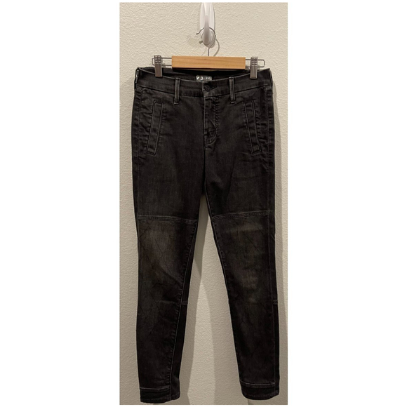 MOTHER Denim Black The Speedster Zip Jeans - Picture 2 of 10